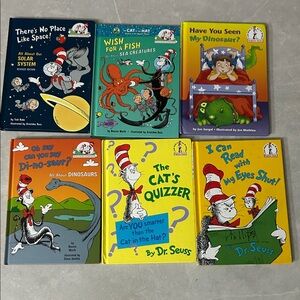 Dr. Seuss Learning Books Set - Blue, Yellow, Red Covers